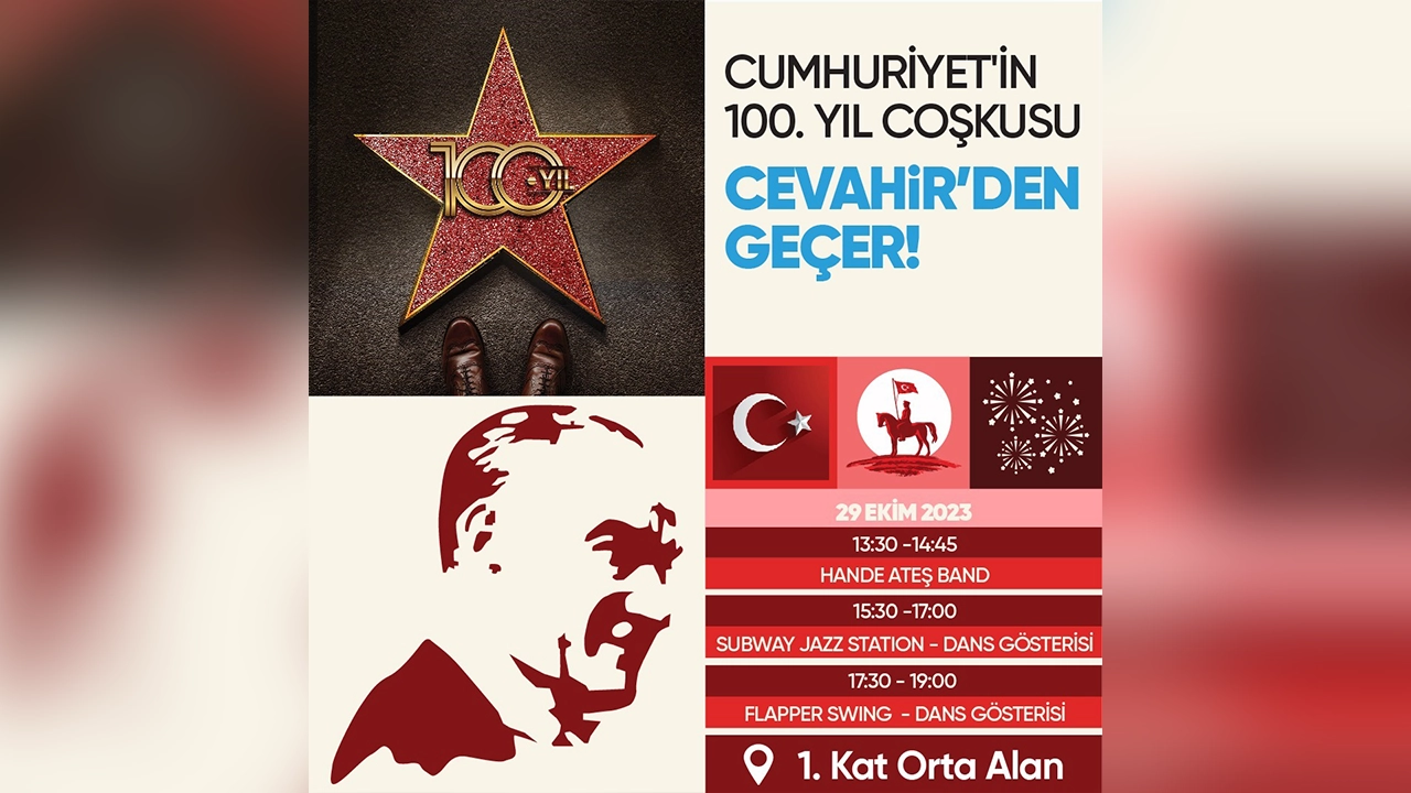 İstanbul Cevahir'den '100 Adımda Cumhuriyet' projesi