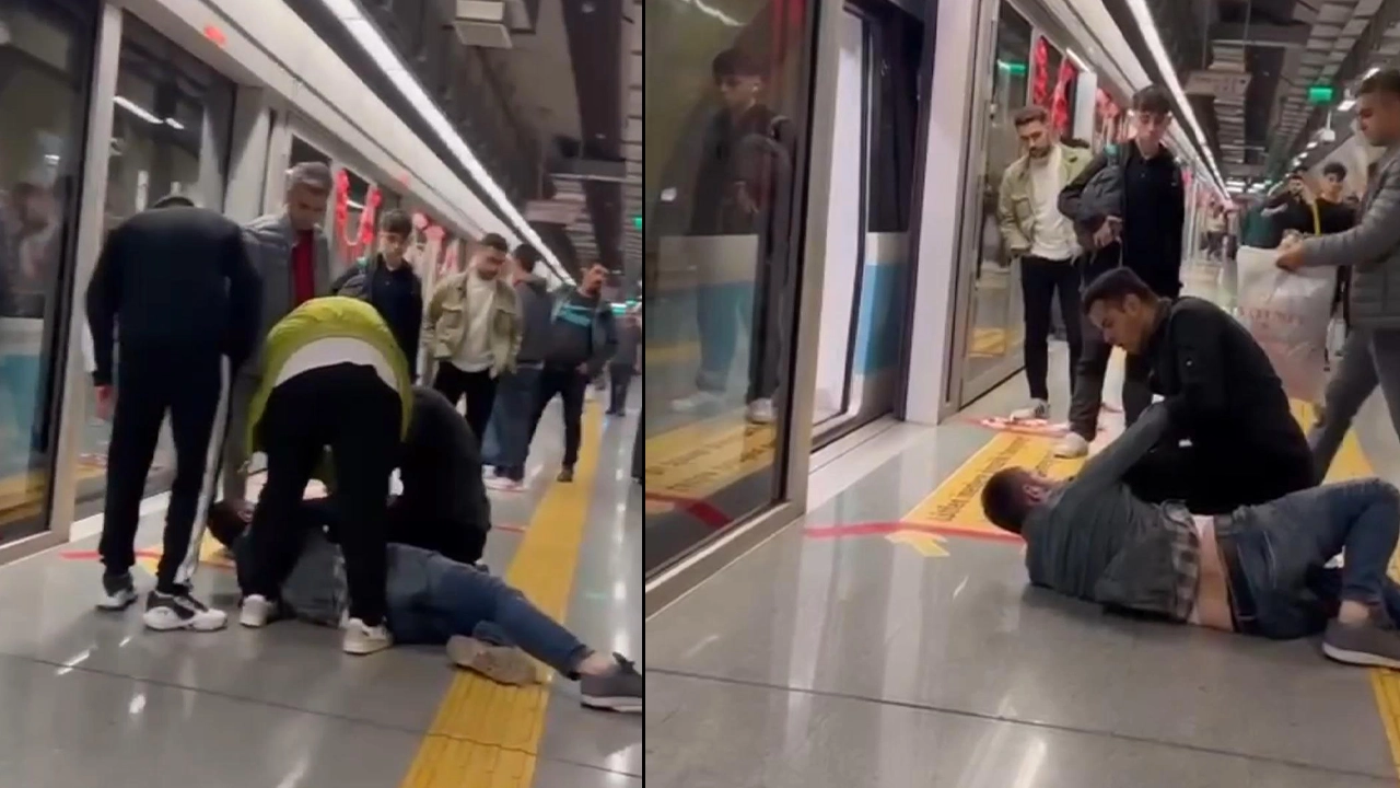 Metroya asılan Türk bayraklarına alçak saldırı: Şüpheli tutuklandı