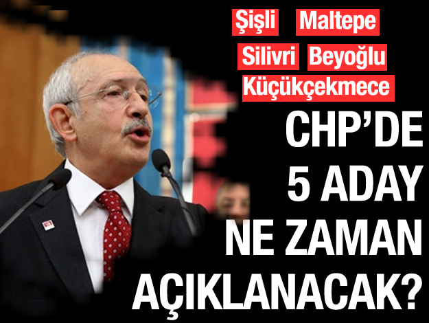 CHP'de 5 ilçenin belediye başkan adayları ne zaman açıklanacak?