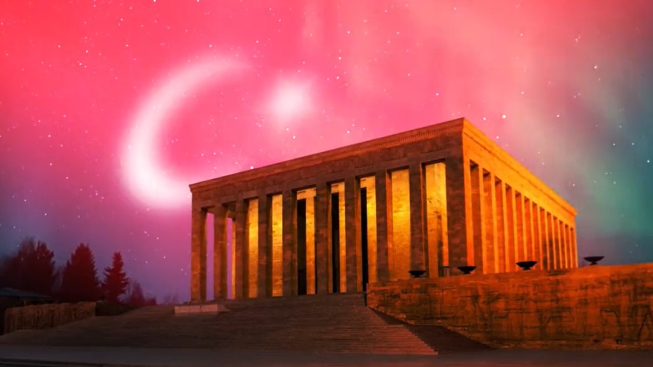 Mansur Yavaş’tan “Anıtkabir”li Kuzey Işıkları paylaşımı