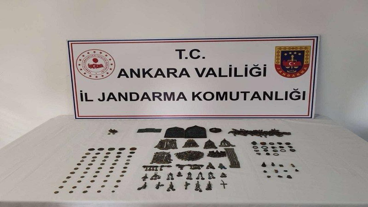 Ankara'da 101 parça tarihi eser ele geçirildi; 3 gözaltı