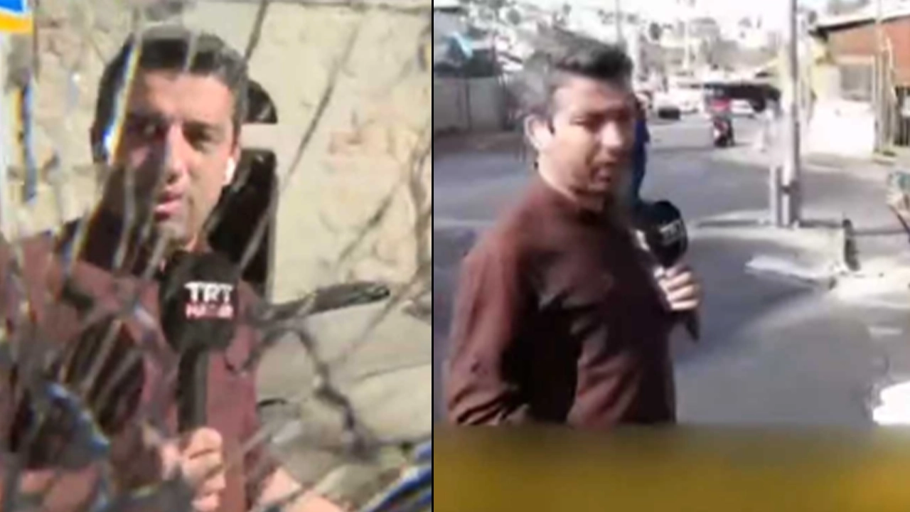 İsrail polisinden TRT Haber ekibine saldırı: Kameranın camını kırdılar