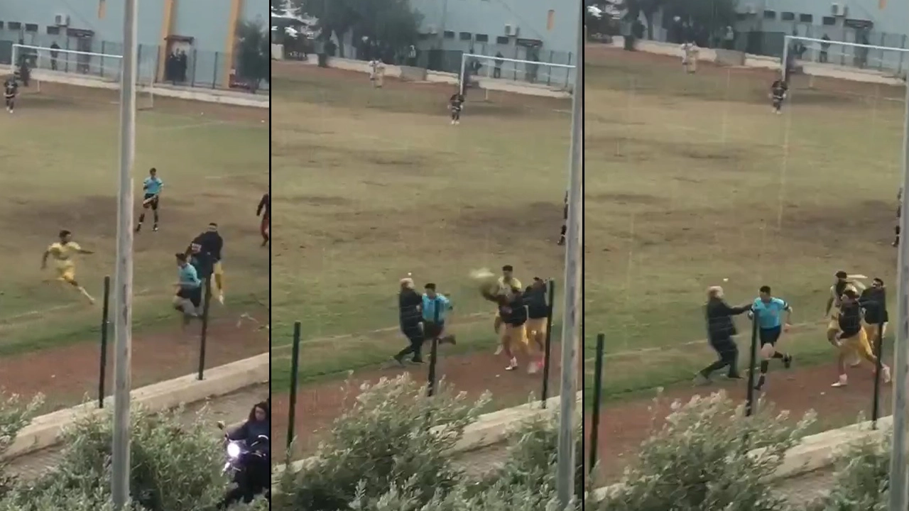 Maçta kramponlarla hakeme saldırı: Futbolcunun kulüple ilişkisi kesildi