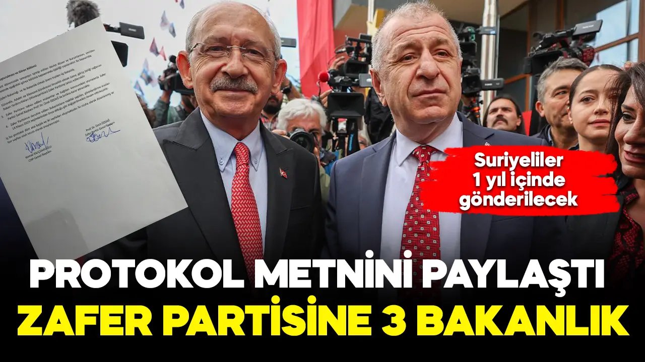 Ümit Özdağ, Kemal Kılıçdaroğlu ile yapılan protokolün metnini paylaştı!