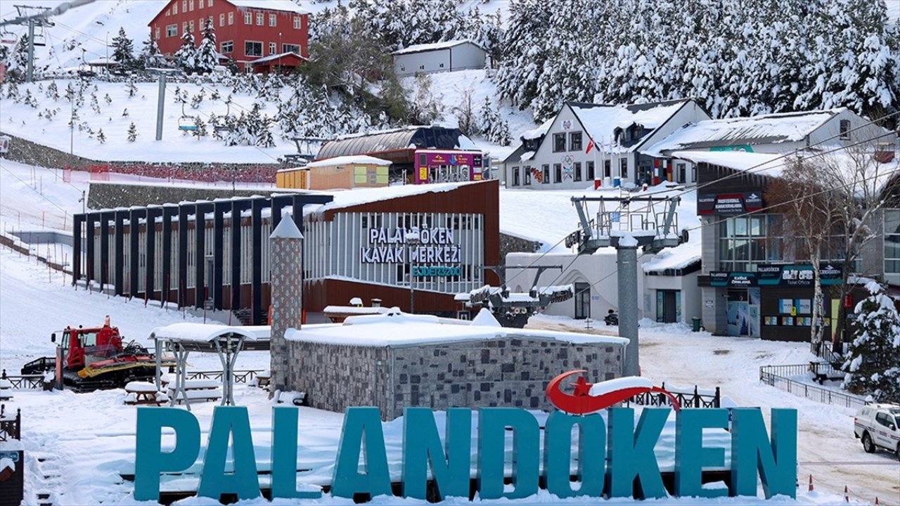 Palandöken'de kar kalınlığı 74 santimetreye ulaştı