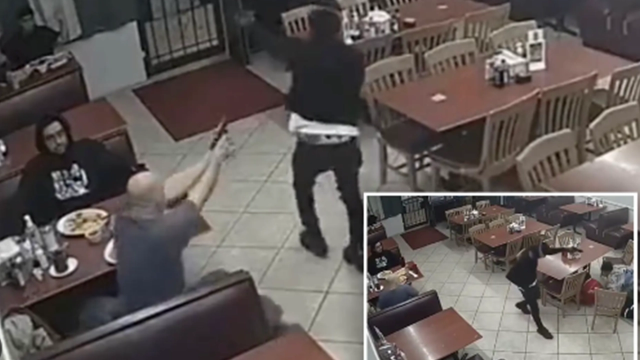 Restorana silahlı baskın: Müşteri silahlı soyguncuya defalarca kez ateş açtı