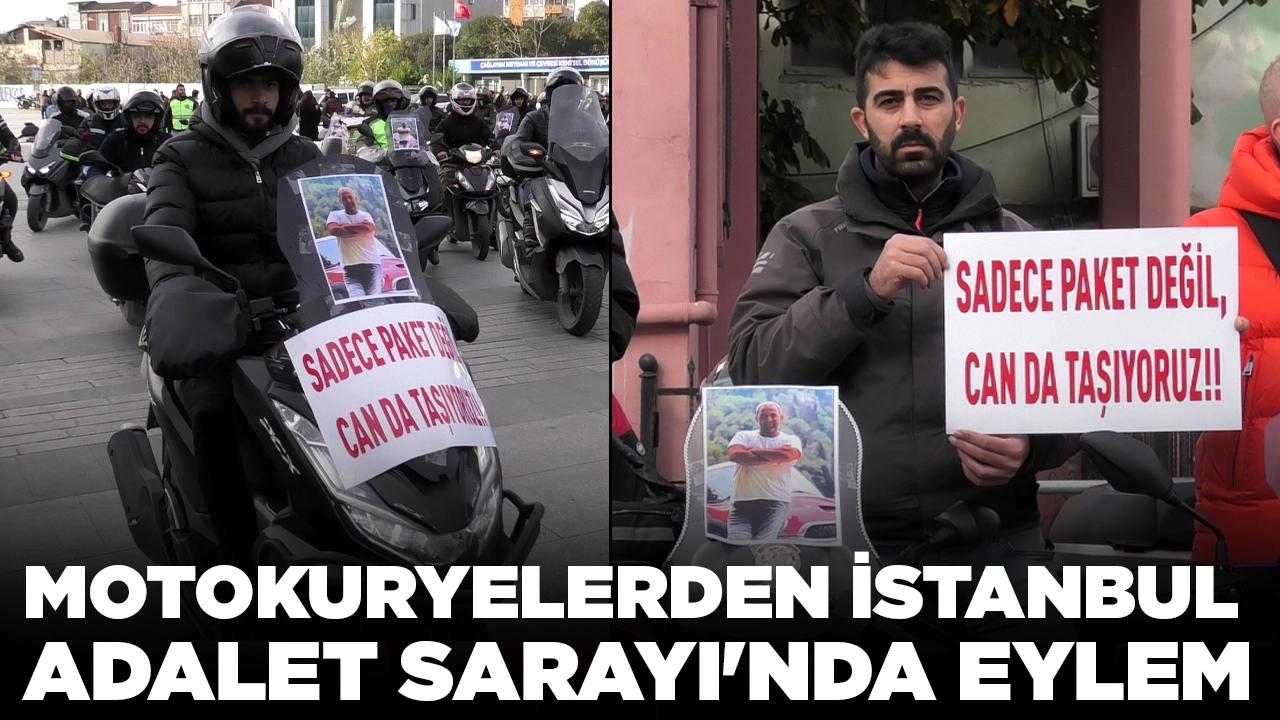 İstanbul Adalet Sarayı'nda motosikletli eylemi