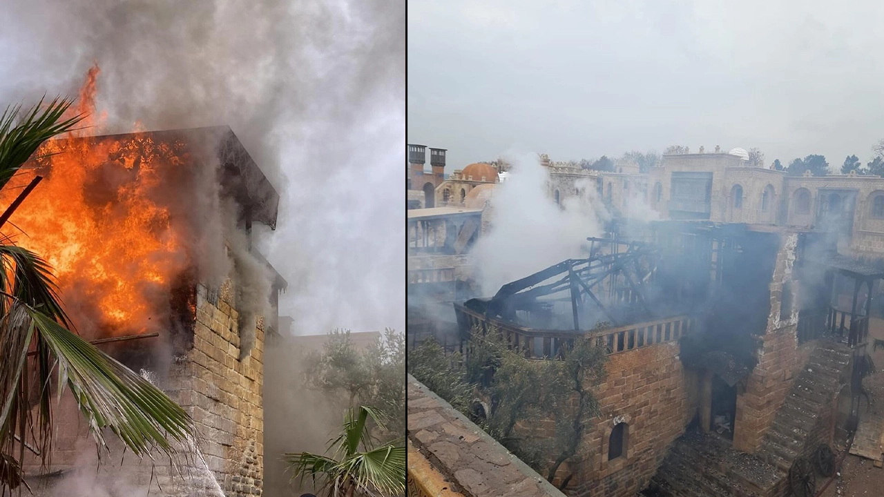 Kudüs Fatihi Selahaddin Eyyubi dizisi setinde yangın paniği: Çok sayıda ekip gönderildi