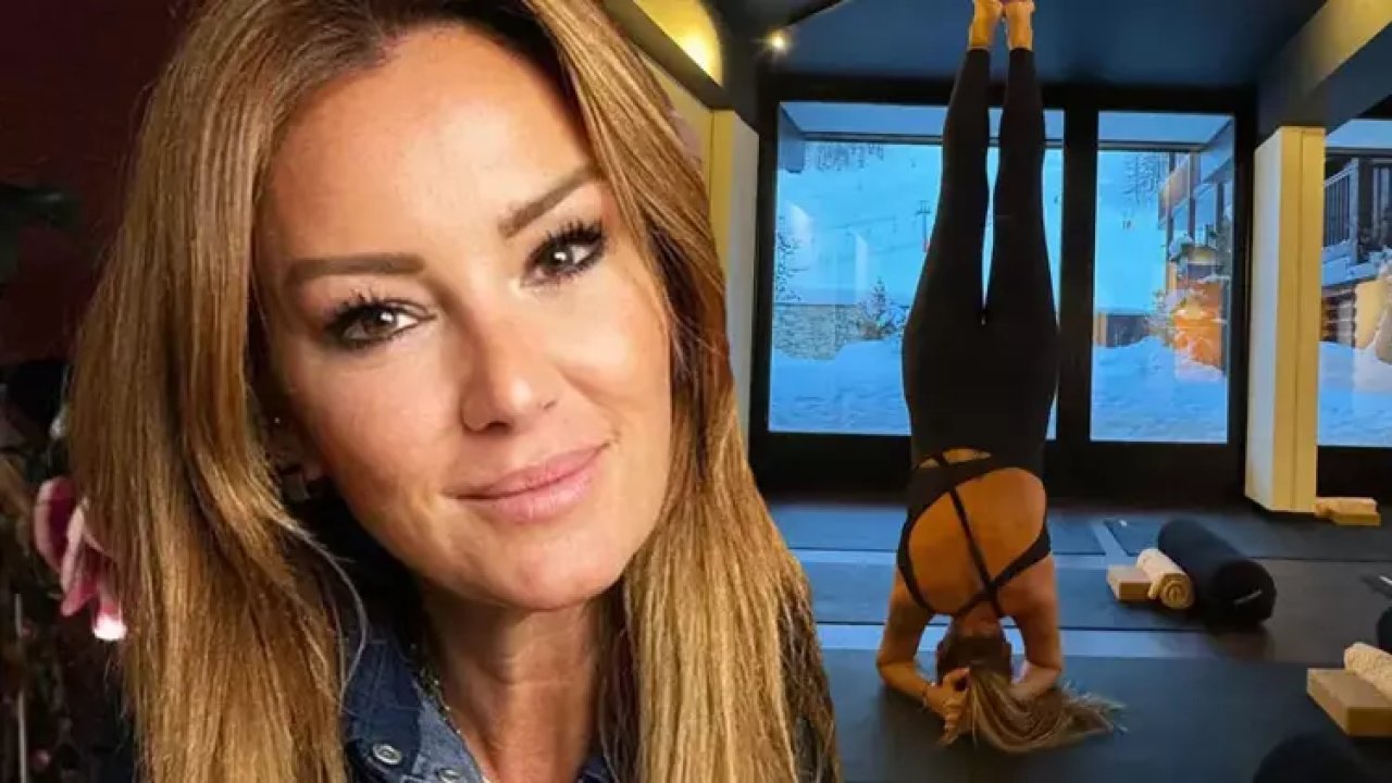 Pınar Altuğ amuda kalktığı yoga yaptığı anları sosyal medyada paylaştı