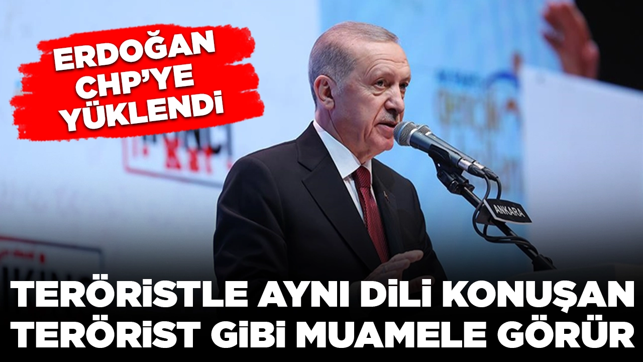Erdoğan CHP'ye yüklendi: 'Teröristle aynı dili konuşan terörist gibi muamele görür'