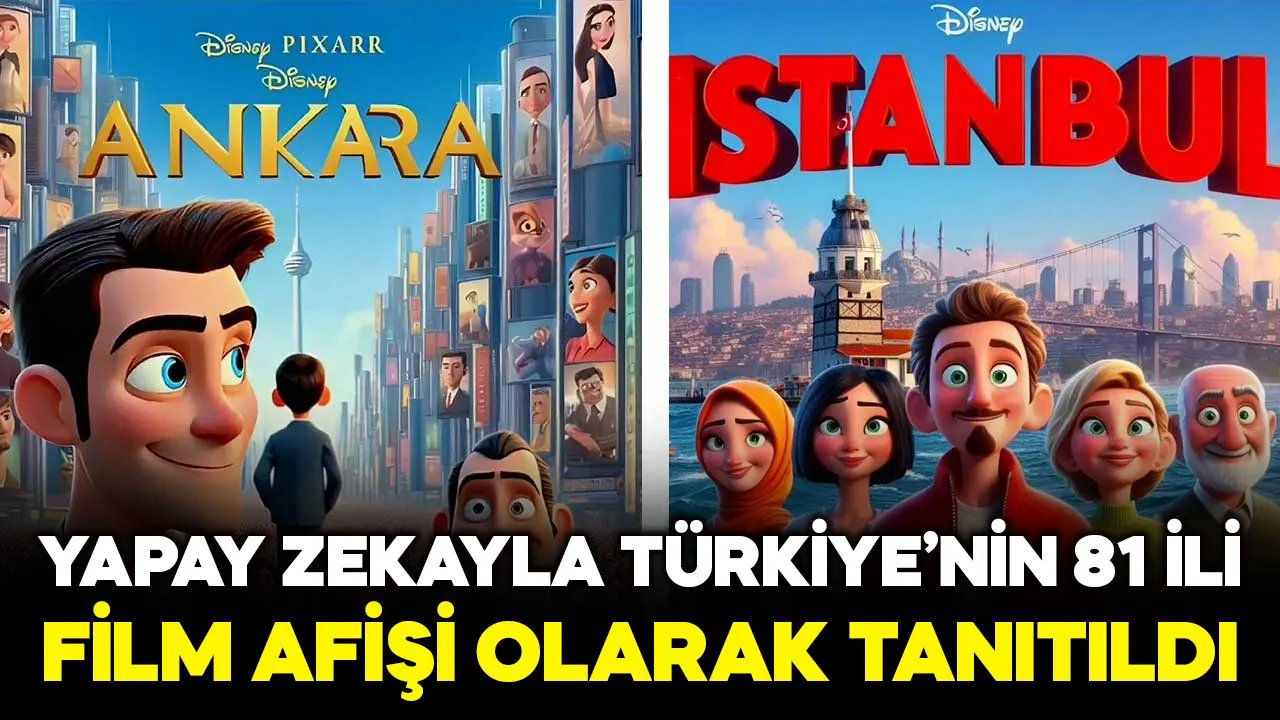 Yapay zeka Türkiye'nin 81 ilini afiş olarak tanıttı