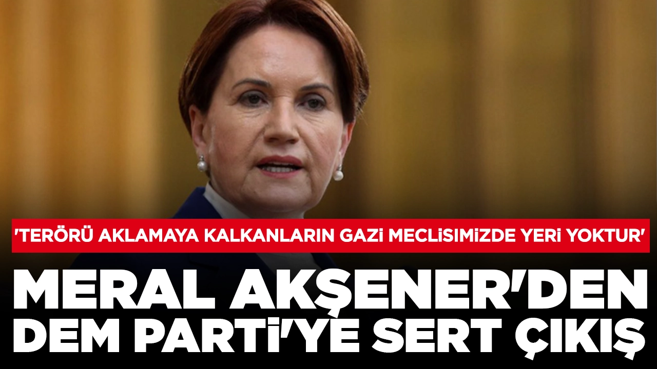 Meral Akşener'den DEM Parti'ye sert çıkış: 'Terörü aklamaya kalkanların Gazi Meclisimizde yeri yoktur'