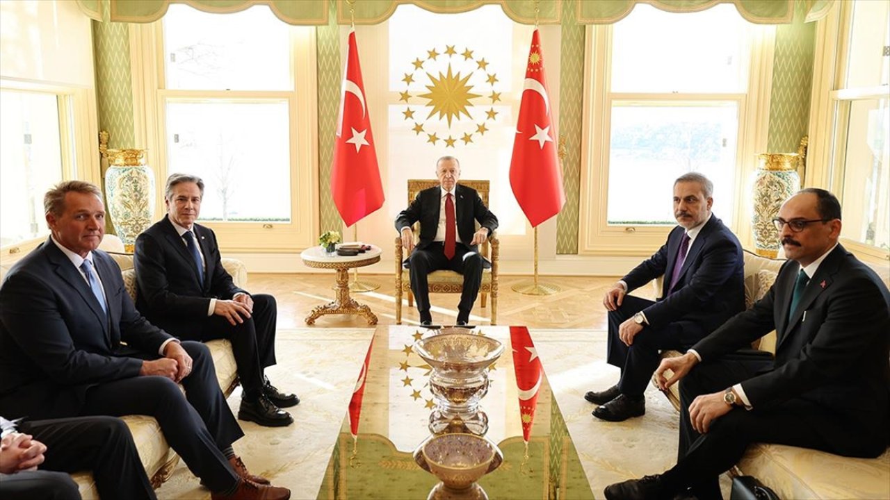 Cumhurbaşkanı Erdoğan, ABD Dışişleri Bakanı Blinken'la görüştü
