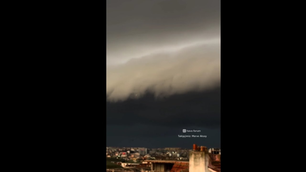 İstanbul'da raf bulutları herkesi korkuttu
