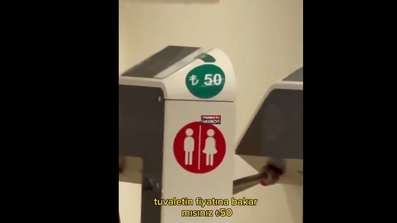AVM’deki tuvaletin 50 TL olduğunu görenler şok geçirdi!