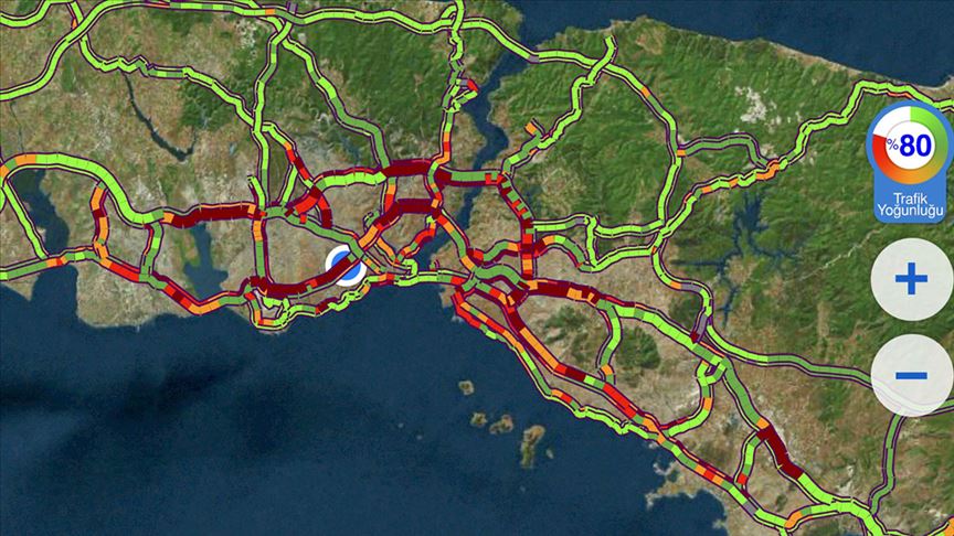 İstanbul'da trafik yoğunluğu nasıl? 19 Ocak İstanbul haritası