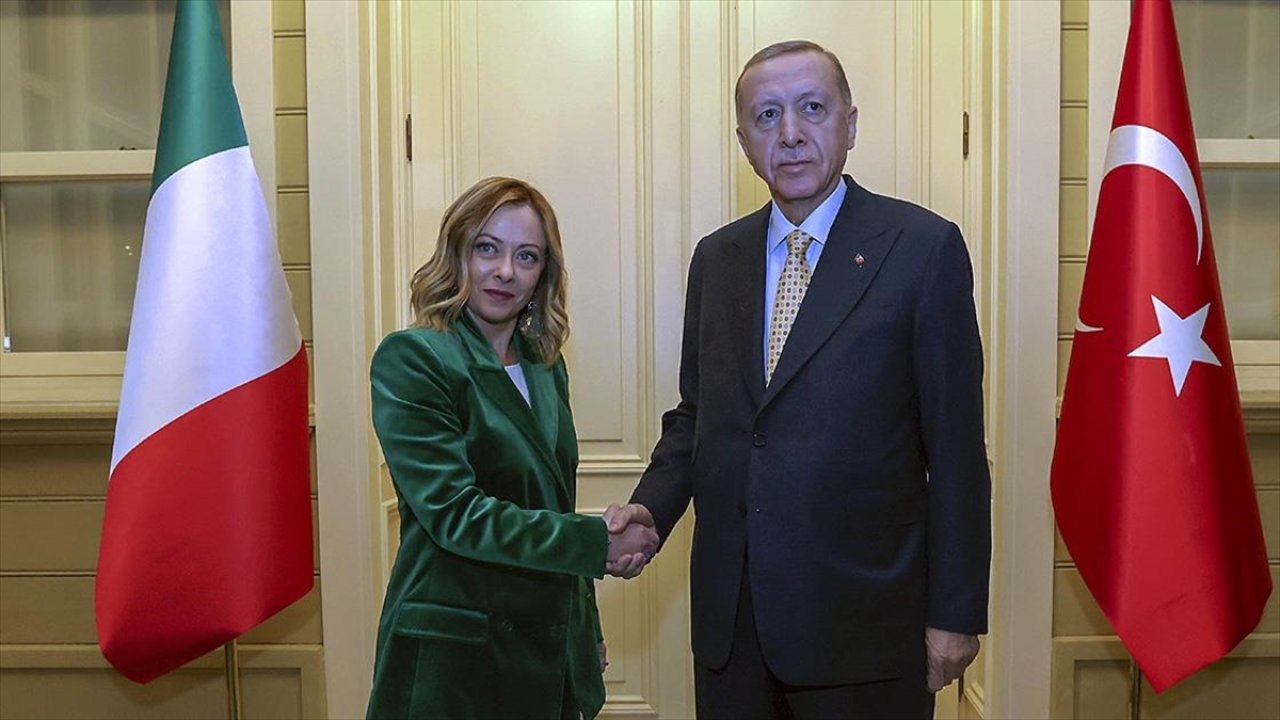 Cumhurbaşkanı Erdoğan, İtalya Başbakanı Meloni'yle görüştü