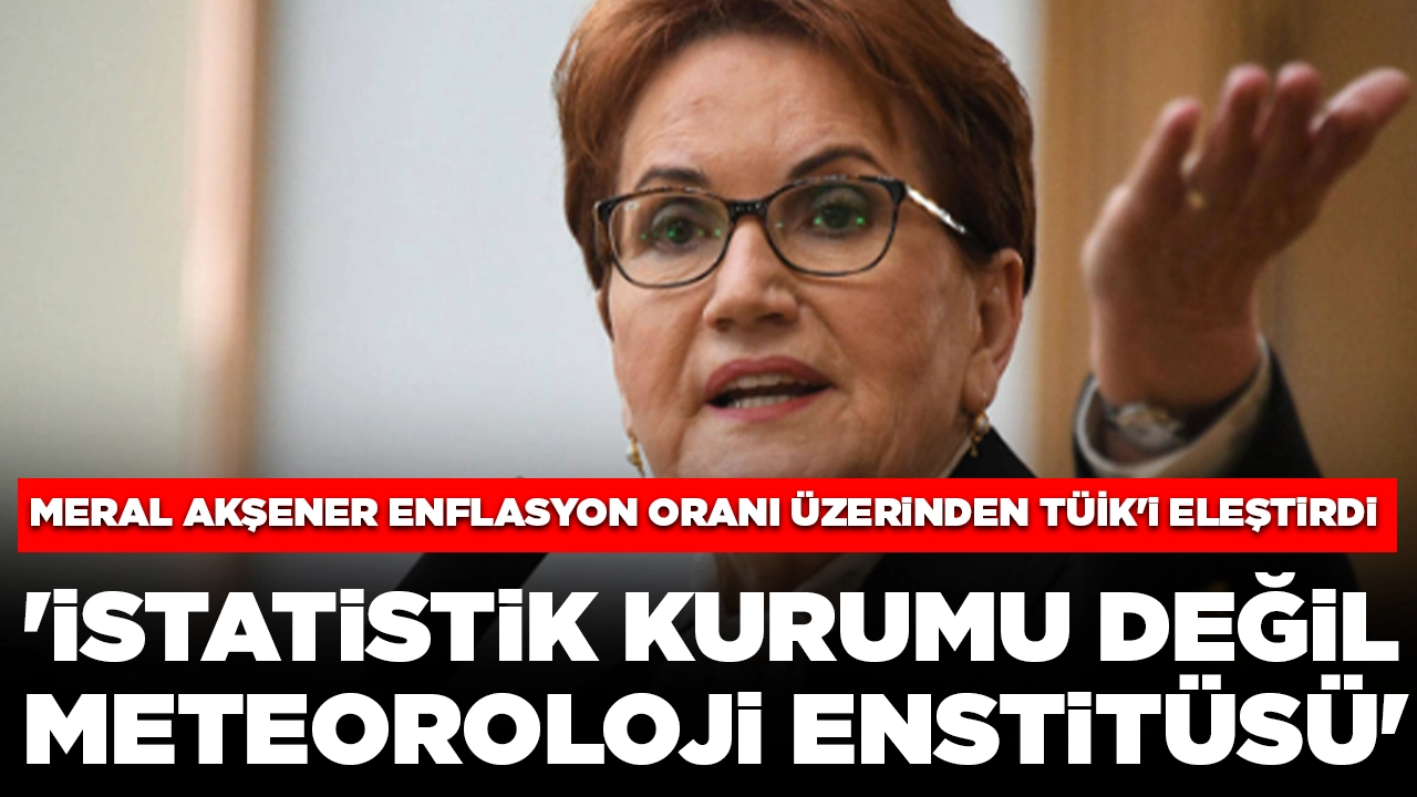 Meral Akşener enflasyon oranı üzerinden TÜİK'i eleştirdi: 'İstatistik kurumu değil, meteoroloji enstitüsü'