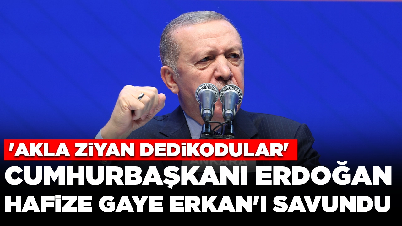 Cumhurbaşkanı Erdoğan Hafize Gaye Erkan'ı savundu: 'Akla ziyan dedikodular'