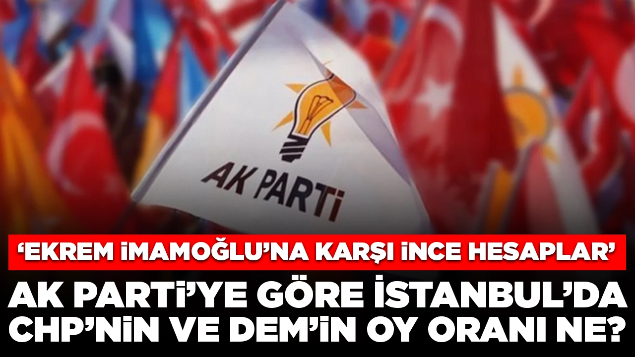 'Ekrem İmamoğlu’na karşı ince hesaplar': AKP’ye göre İstanbul’da CHP’nin ve DEM’in oy oranı ne?