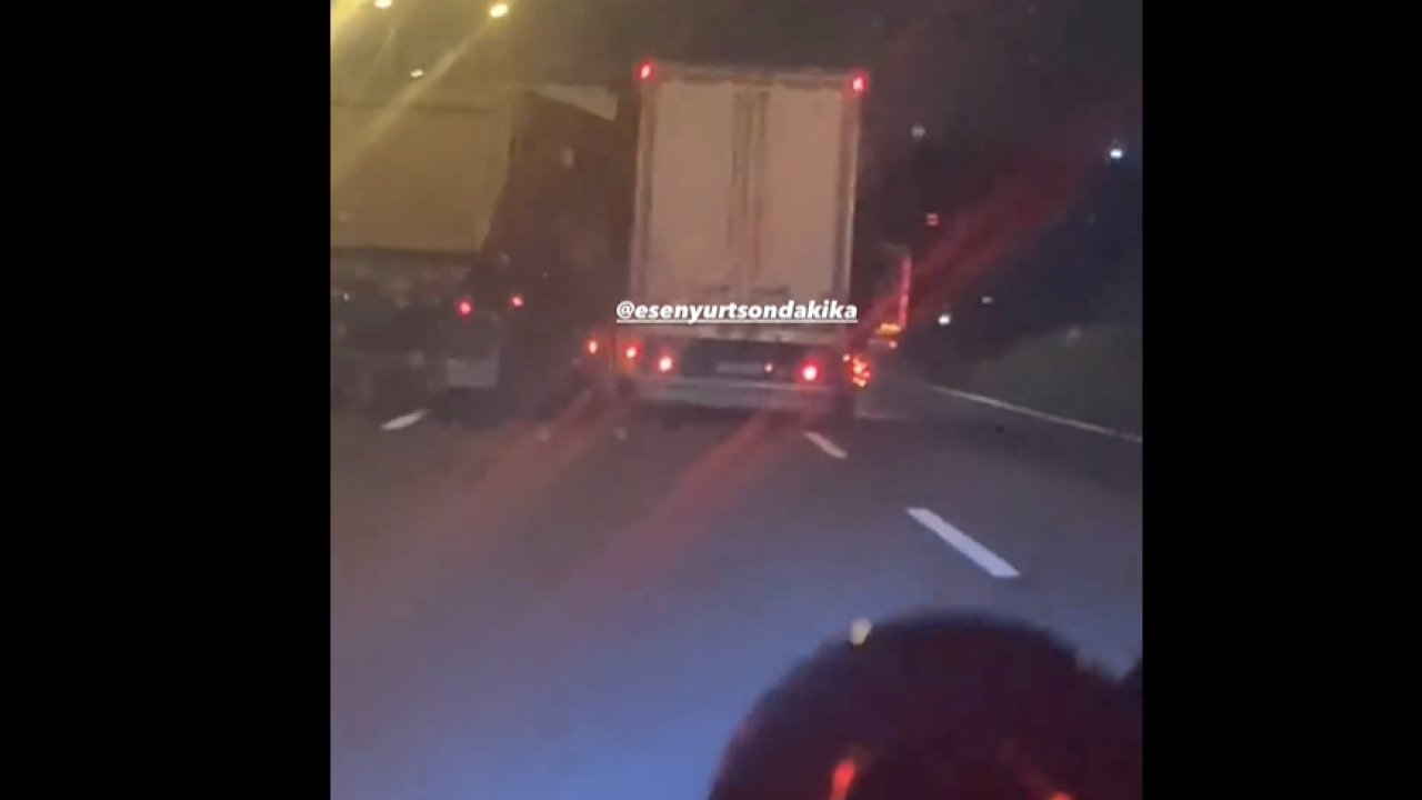 Hafriyat kamyonlarının trafikte tehlikeli oyunu…
