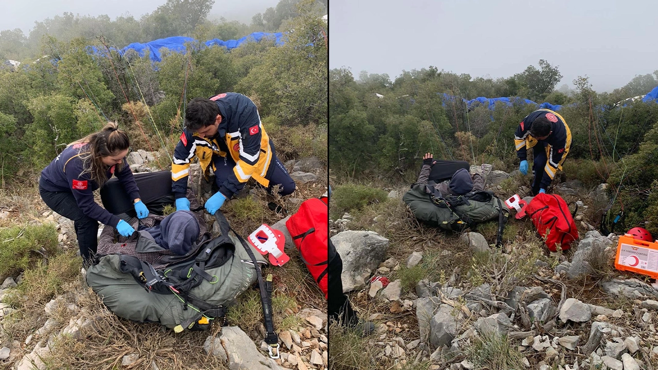 Muğla'da yamaç paraşütü kazası: 2 yaralı