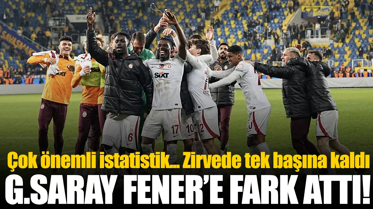 Galatasaray Fenerbahçe'ye büyük fark attı... Şampiyonluk yarışında o alanda zirvede