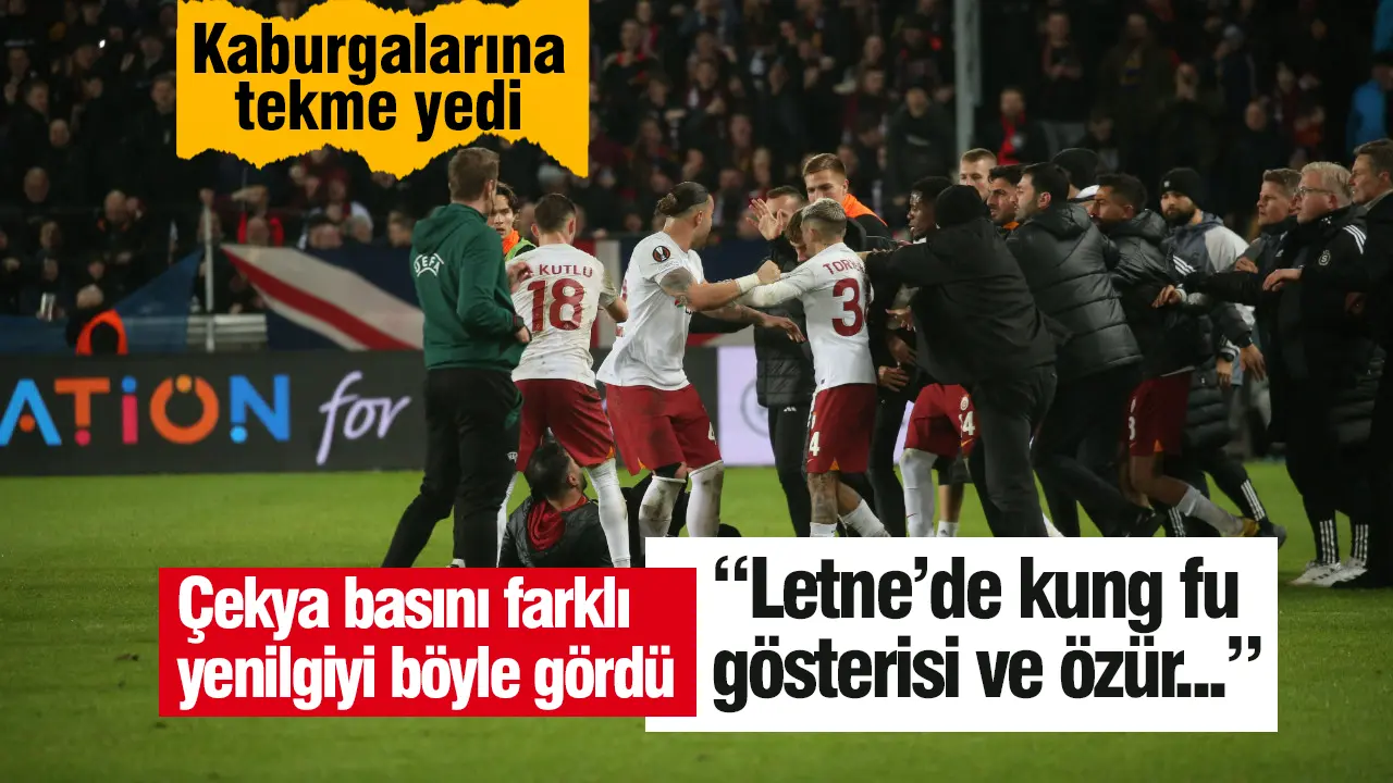 Çekya basınında Sparta Prag Galatasaray maçı manşetleri: Kaburgalarına tekme yedi! Letne'de kung fu
