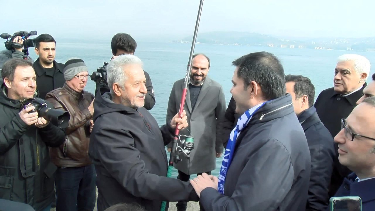 Murat Kurum olta balıkçılarını ziyaret etti