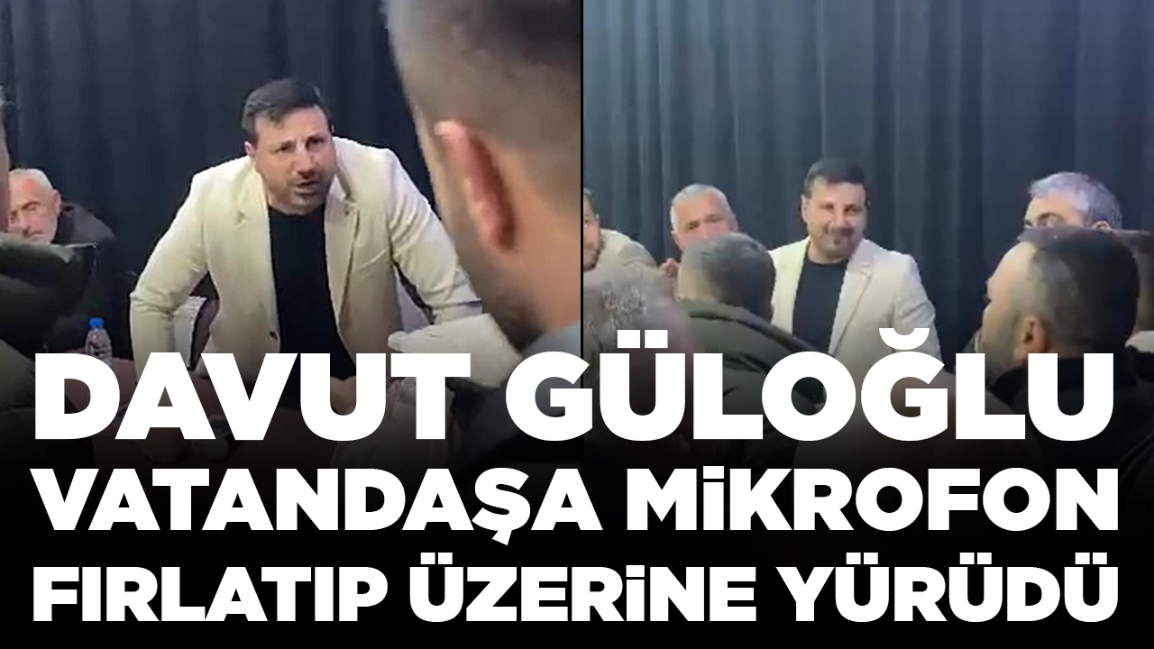 YRP'nin Düzce adayı Davut Güloğlu vatandaşa mikrofon fırlatıp üzerine yürüdü