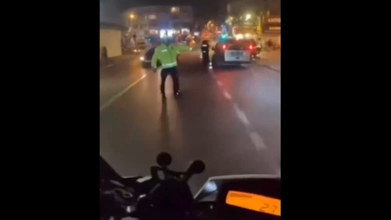 Polisten kaçan motosikletli çorba içerken yakalandı!