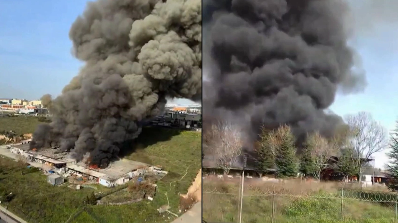 İstanbul'da korkutan fabrika yangını: Çok sayıda ekip sevk edildi