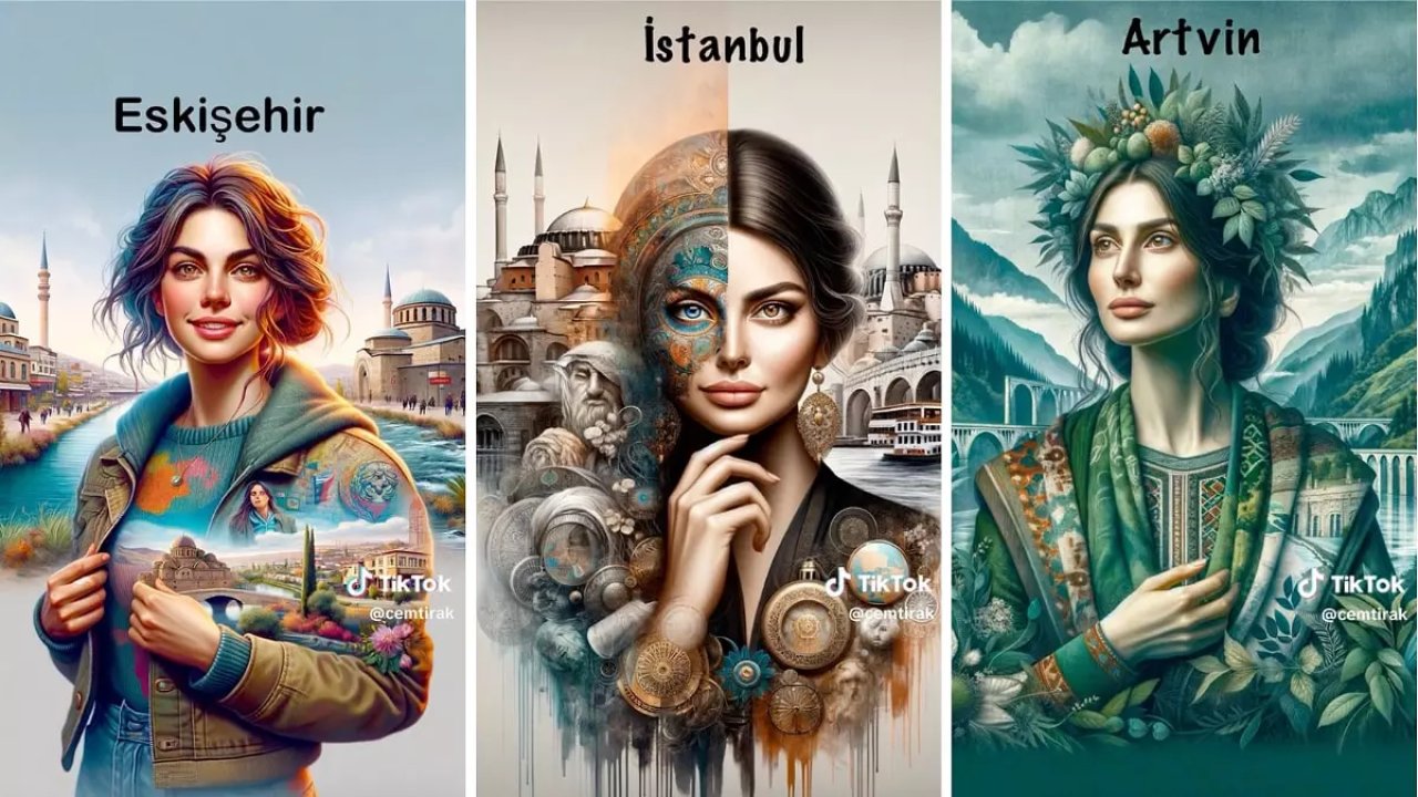 Türkiye’nin şehirleri kadın olsa nasıl gözükürdü? Yapay zeka açıkladı!