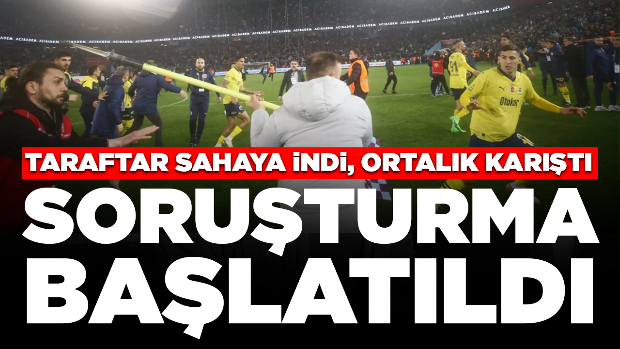 Trabzonsporlu taraftar sahaya indi, ortalık savaş alanına döndü: Soruşturma başlatıldı