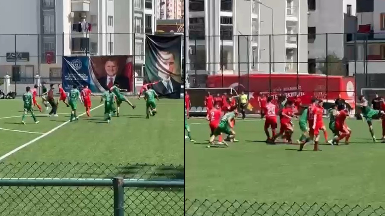 Futbol turnuvasında ortalık karıştı: Sporcular tekme tokat birbirine girdi