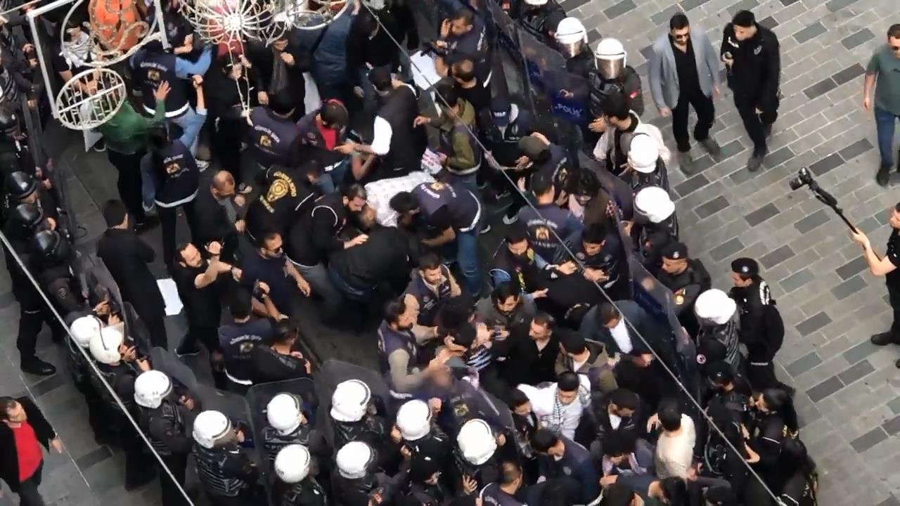 Beyoğlu'nda İsrail protestosu: 2 emniyet görevlisi açığa alındı
