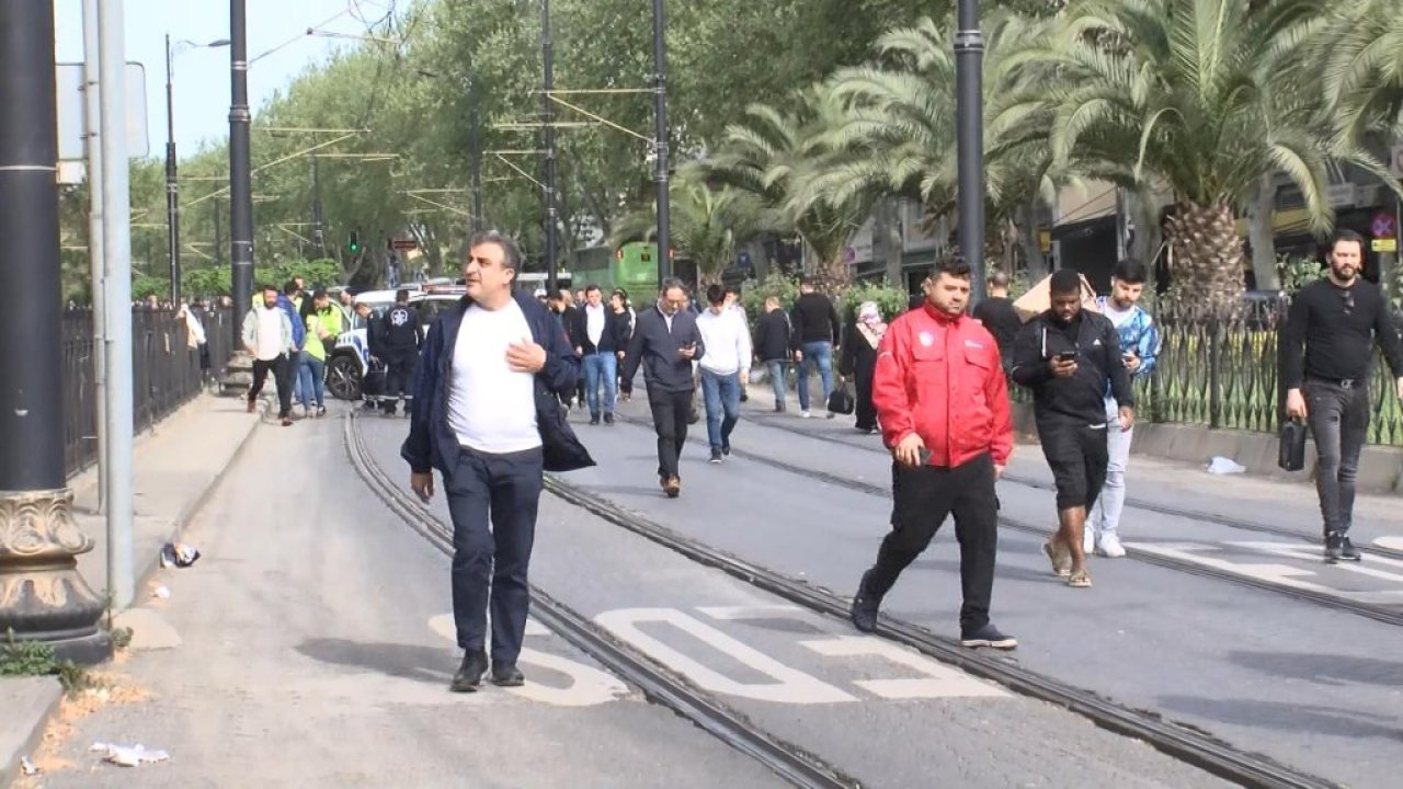 İstanbul'daki en işlek tramvay hattında arıza meydana geldi!