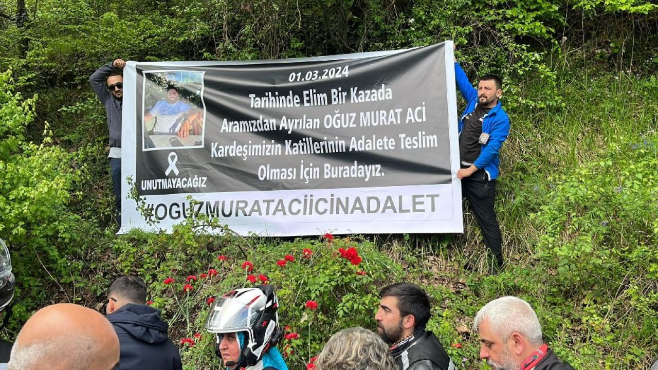 Motosiklet tutkunlarından Oğuz Murat Aci için "Adalet Konvoyu
