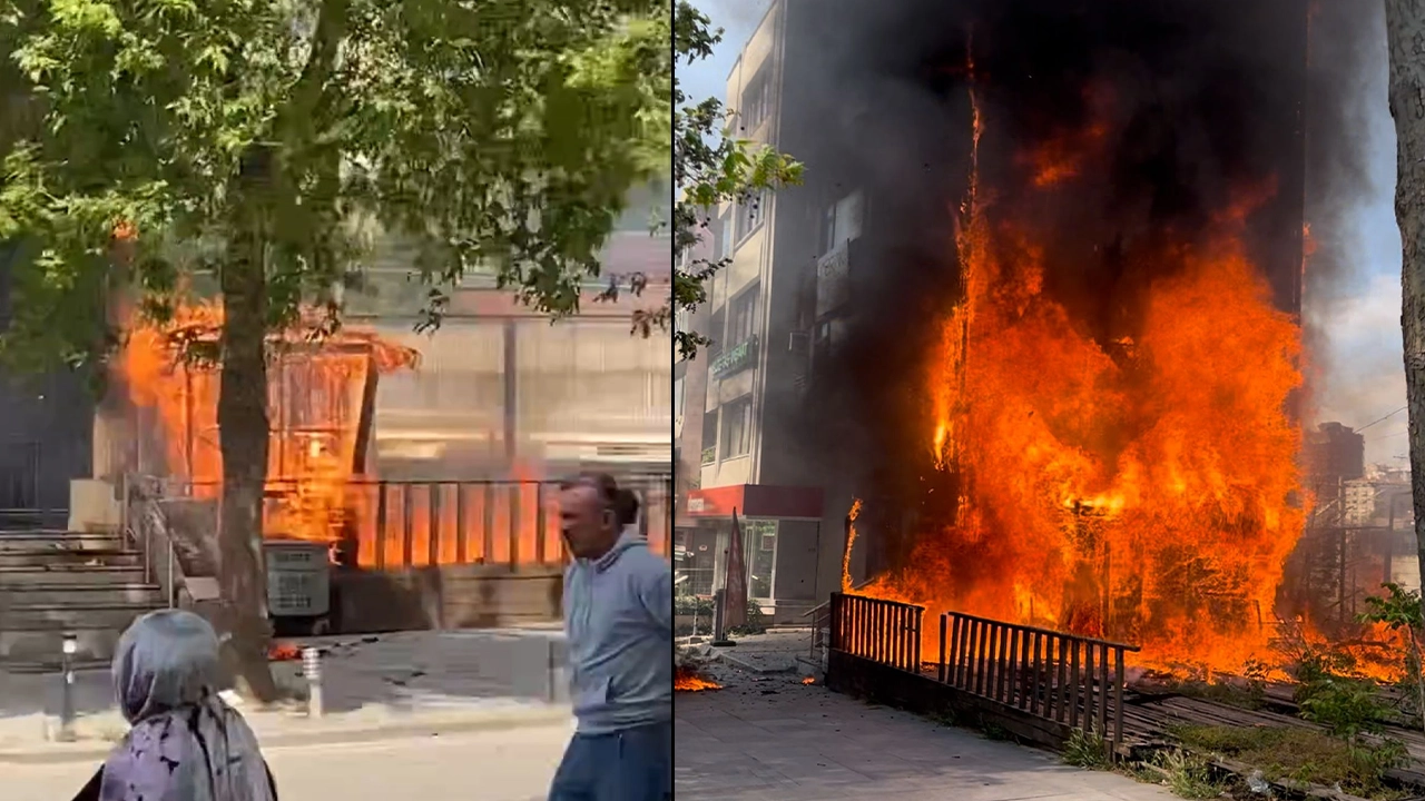 Kadıköy'de feci yangın: Bir kişi mahsur kaldı