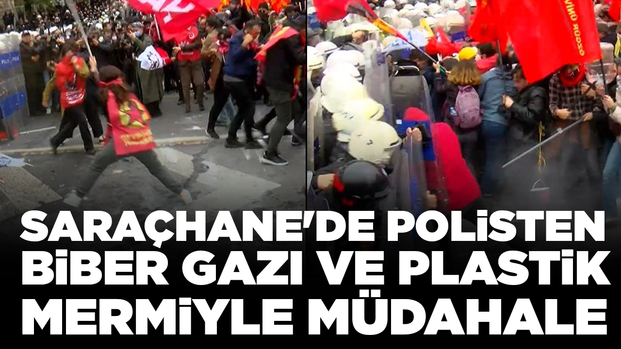 Saraçhane'de polisten biber gazı ve plastik mermiyle müdahale