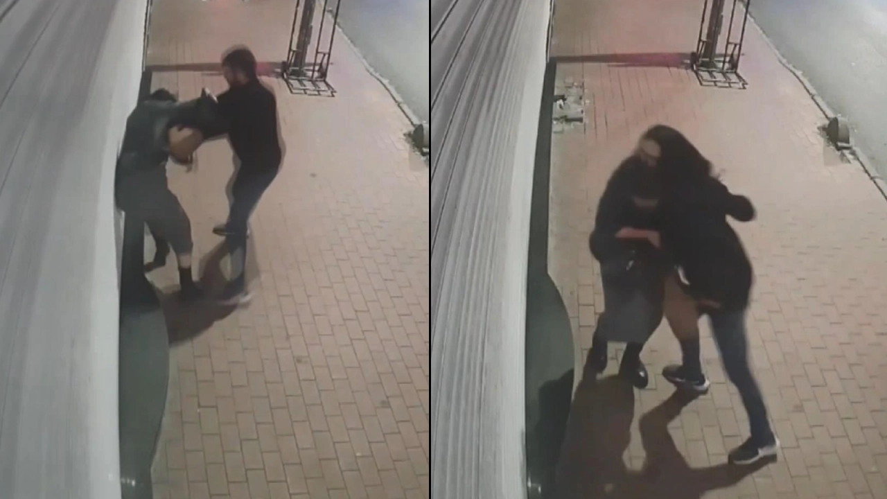 İstanbul'da dehşet anlar: Yolda yürüyen kadına saldırdı, kafa atıp çantasını gasbetti