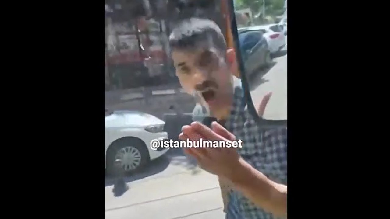 Taksici, kadın otobüs şoförüne küfürler yağdırıp tehdit etti!