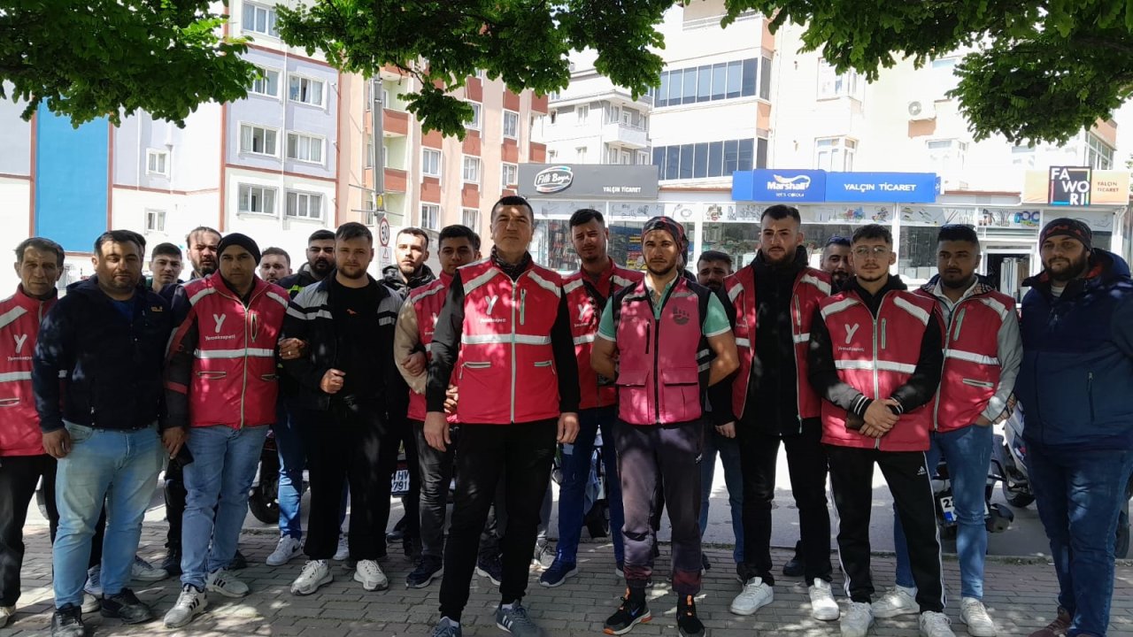 Edirne'de motokuryeler Ata Emre Akman için kontak kapattı!