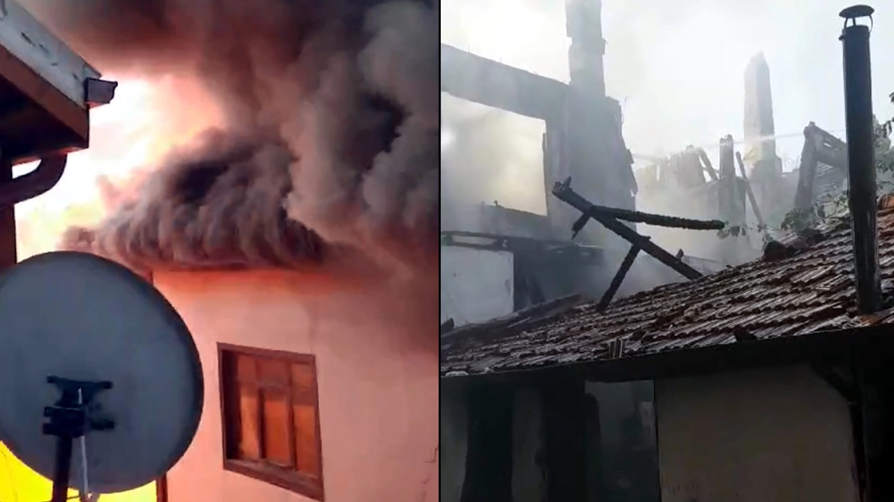 Başkent'te yangın: 4 eski Ankara evi kullanılamaz hale geldi