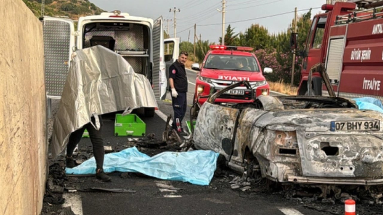 Antalya'da feci kaza! İki turist yanarak can verdi