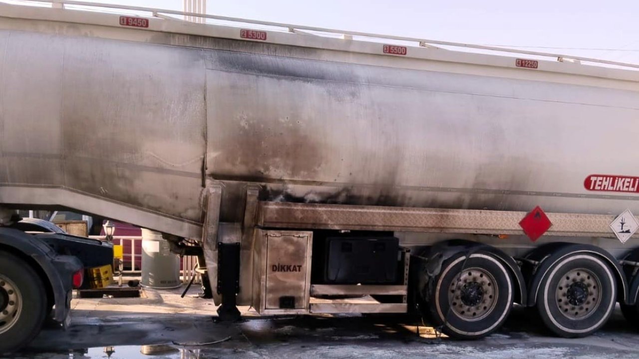 Akaryakıt tankerinden yakıt boşaltırken yangın çıktı: 1 ölü, 1 yaralı