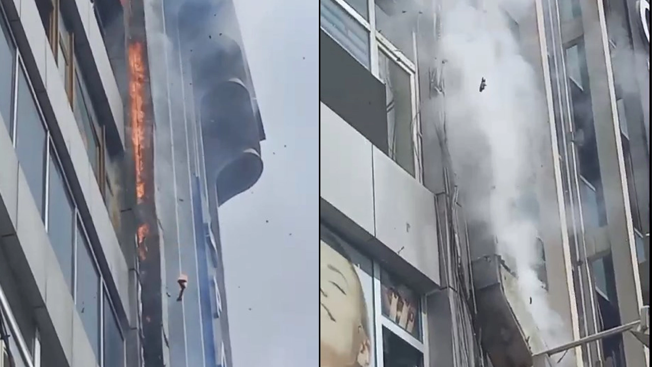 İstanbul'da yangın paniği: Can havliyle kendilerini dışarı attılar