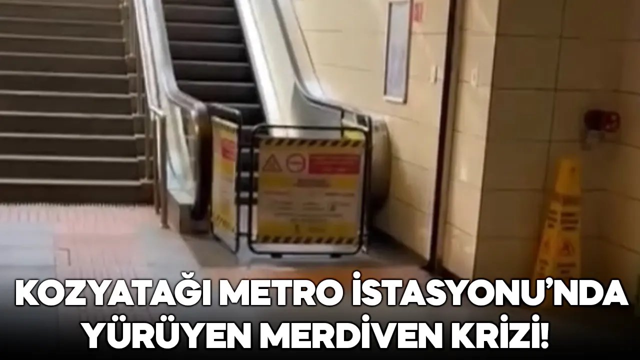 Kozyatağı Metro istasyonunda yürüyen merdiven krizi!