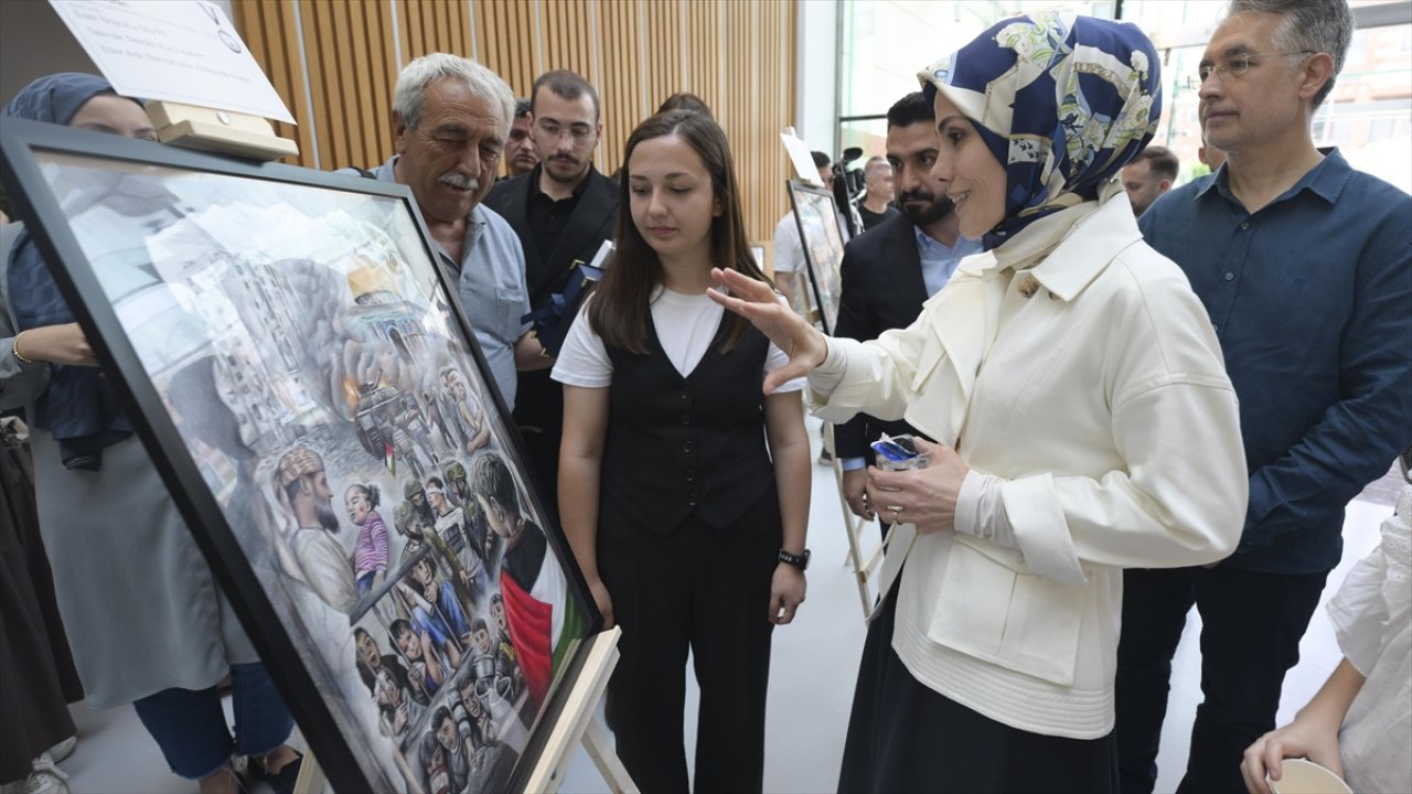TÜGVA'nın Filistin temalı resim yarışmasında ödüller sahiplerini buldu