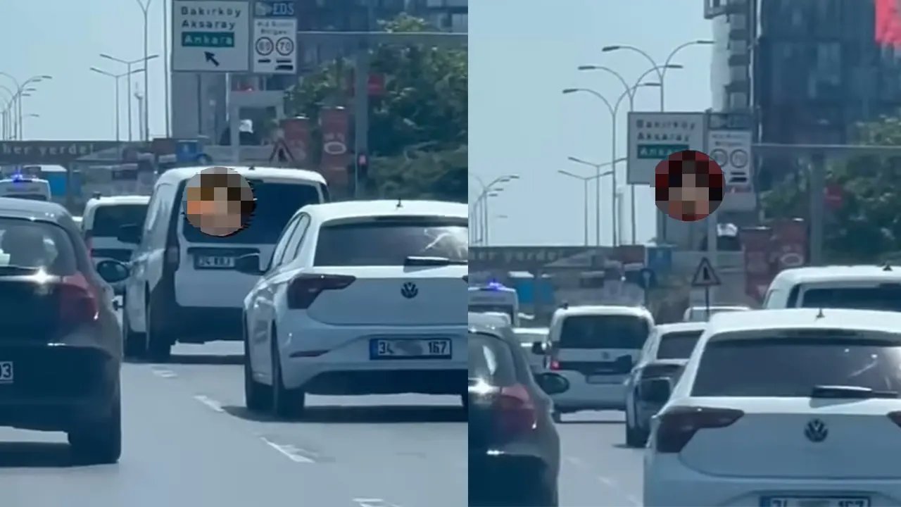 Bakırköy'de araçların tehlikeli oyunu! Zikzak çizerek yarış yaptılar